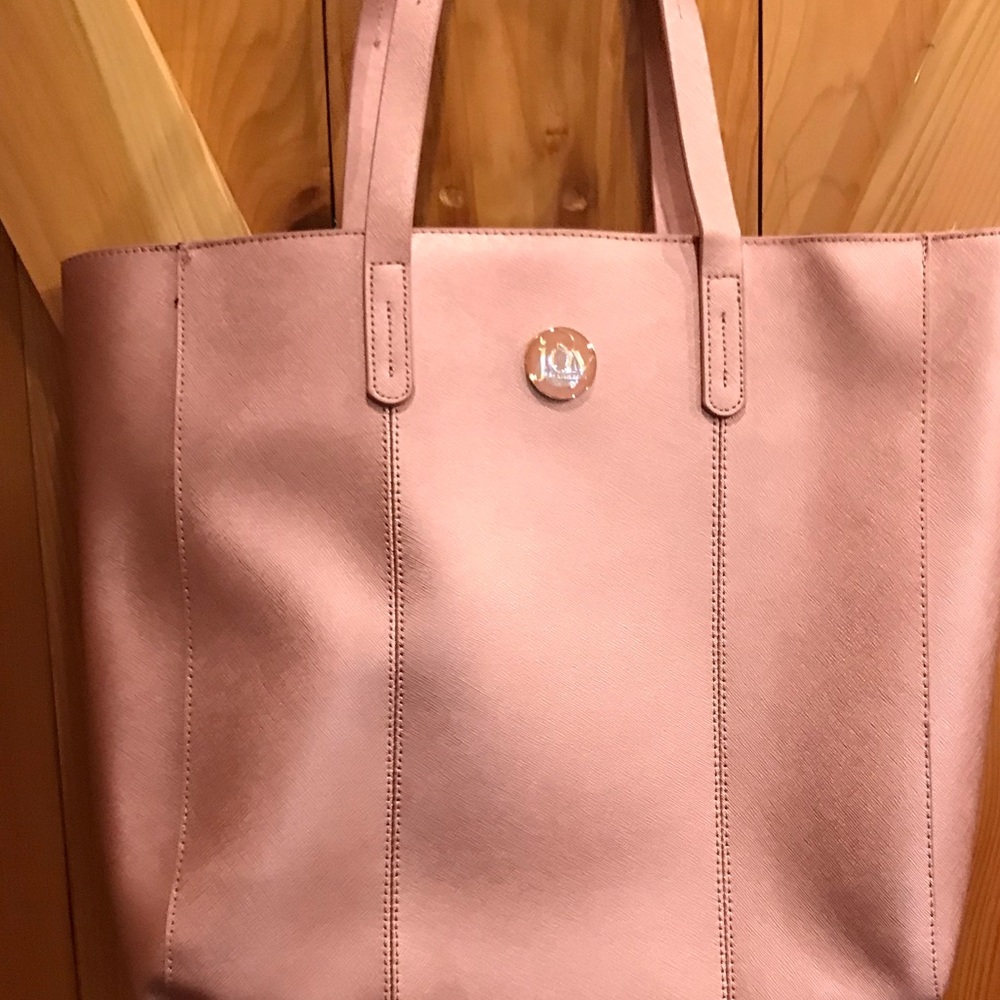 Joy pink metallic tote